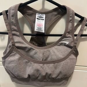 Worn Once Gymshark Taupe Padded Sports Bra Size S.